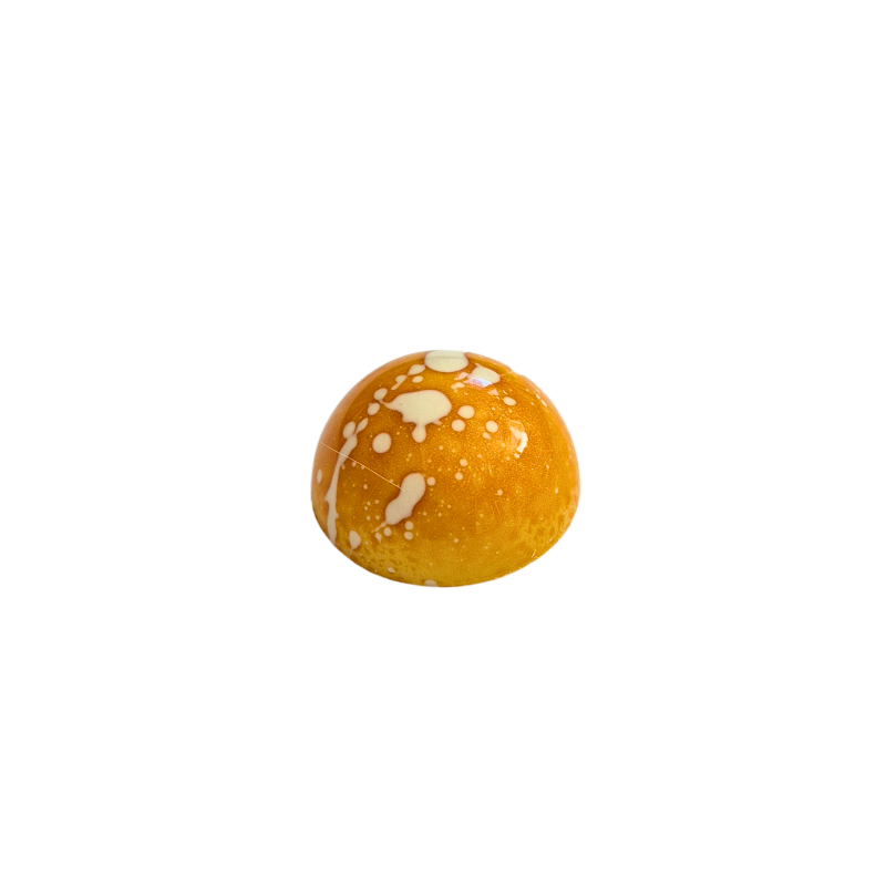 Sommerliche Praline in weißer Schokolade - Zitrone trifft auf Quark!