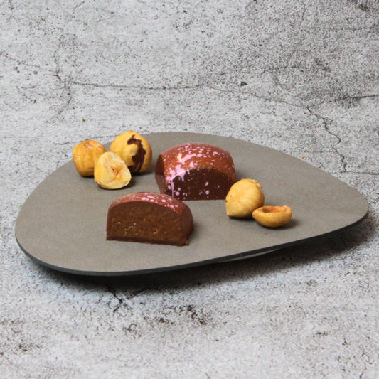 Haselnuss-Gianduja, umhüllt mit Vollmilchschokolade