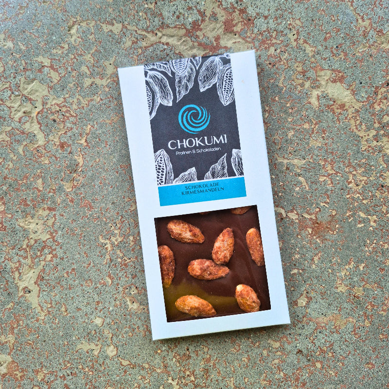Vollmilchschokolade mit gebrannten Mandeln